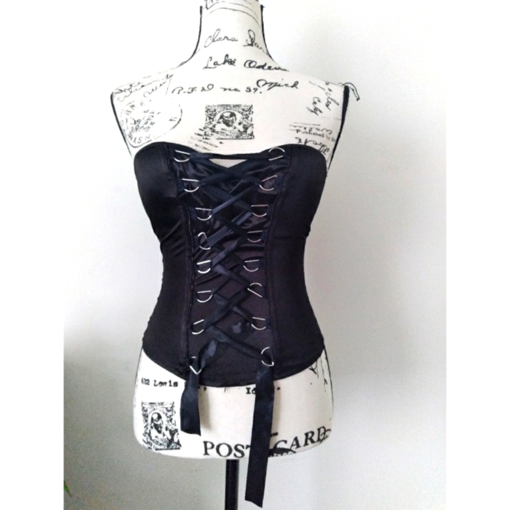 Black Satin Corset
